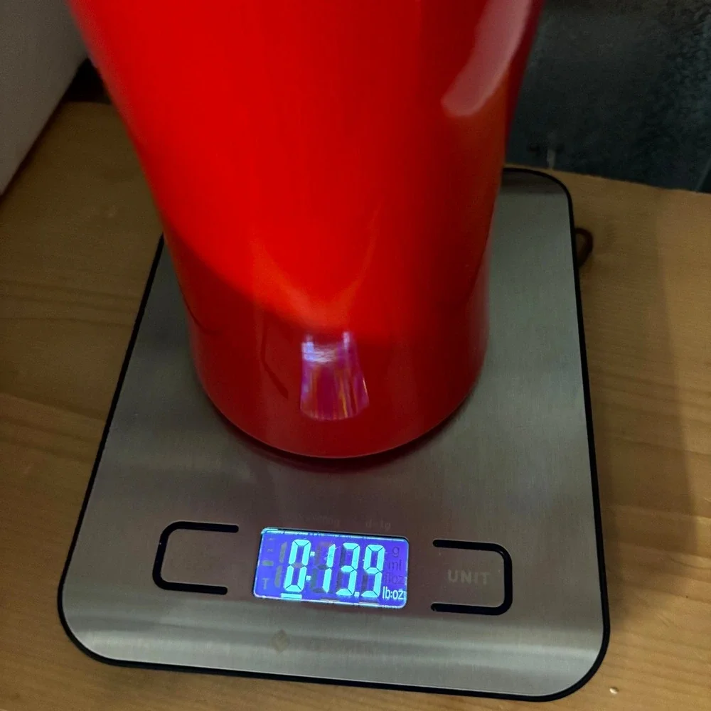 Red Art Glass Vase 8